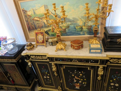 Napoléon III - Marquée S. COCHARD - Enfilade en marqueterie de Pierres Dures