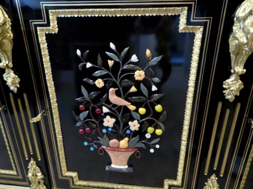 Antiquités - Marquée S. COCHARD - Enfilade en marqueterie de Pierres Dures