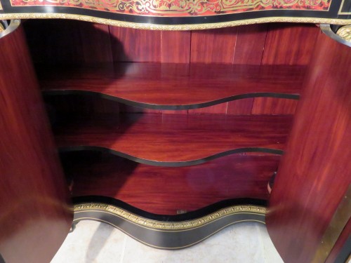 XIXe siècle - Meuble d'appui en marqueterie Boulle toutes faces époque Napoléon III