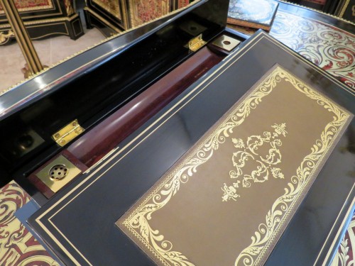 Objet de décoration Encrier - Important pupitre en marqueterie Boulle d'époque Napoléon III