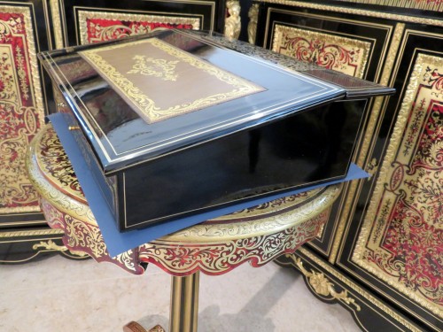 Napoléon III - Important pupitre en marqueterie Boulle d'époque Napoléon III