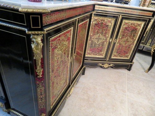 Napoléon III - Paire de meuble en marqueterie Boulle époque Napoléon III