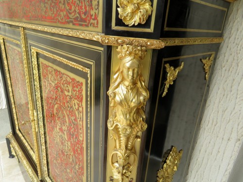  Cabinet two doors in Boulle marquetry 19th Napoléon III - Furniture Style Napoléon III