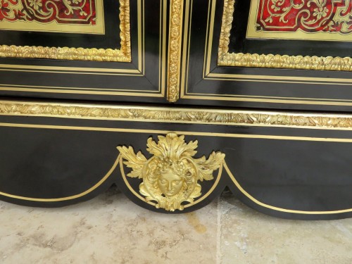  Cabinet two doors in Boulle marquetry 19th Napoléon III - Napoléon III