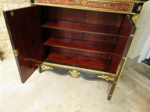 Antiquités -  Cabinet two doors in Boulle marquetry 19th Napoléon III