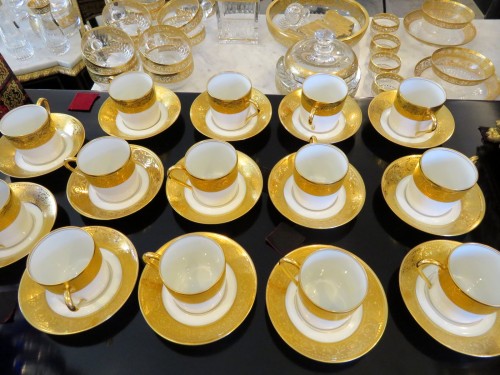 Service de 233 pièces en porcelaine de Haviland Limoges modèle thistle Or - Argenterie et Arts de la table Style Art nouveau