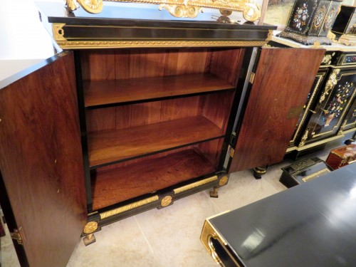 Stamped Sormani - Cabinet opening  in Boulle marquetry napoléon II - 