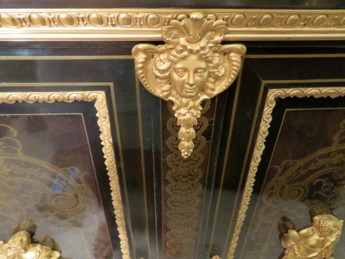 Stamped Sormani - Cabinet opening  in Boulle marquetry napoléon II - Napoléon III