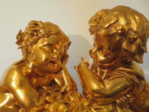 Large Napoléon III gilded bronze  Mantle Clock - Horology Style Napoléon III