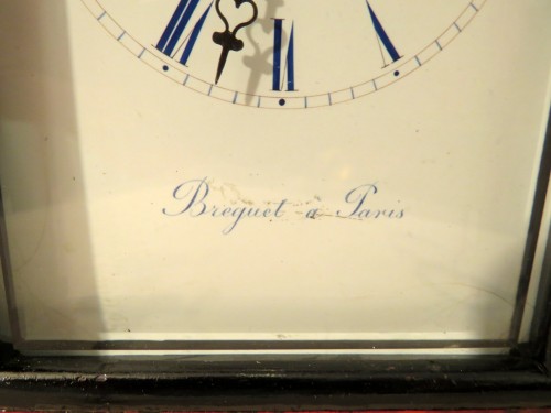 19th century - Stamped Bréguet Table Clock in Boulle marquetry Napoleon III period 19th