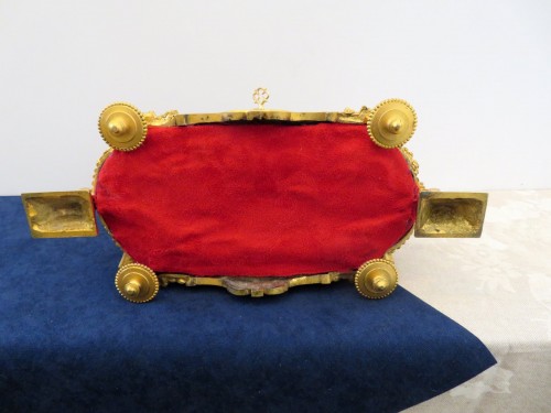 Napoléon III - MOIGNIEZ - Boite à bijoux en bronze argenté et doré Epoque Napoléon III