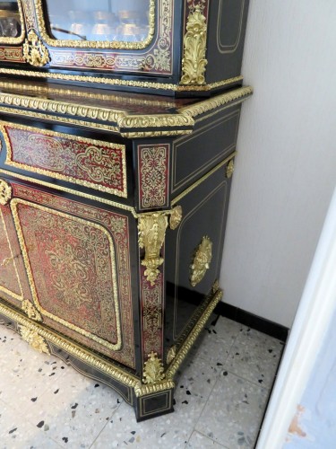 19th century - Twi bodies Cabinet in Boulle marquetry 19th Napoleon III period