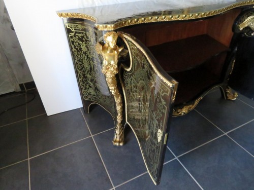 Furniture  - Boulle marquetry chest of drawers, late 19th century, attributed to Mellier