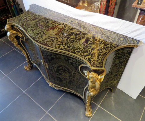 Napoléon III - Boulle marquetry chest of drawers, late 19th century, attributed to Mellier
