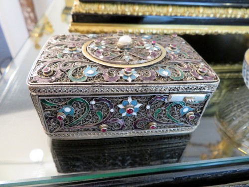 Automaton singing Bird Music Box, Karl Griesbaum early 20th century - Objects of Vertu Style 