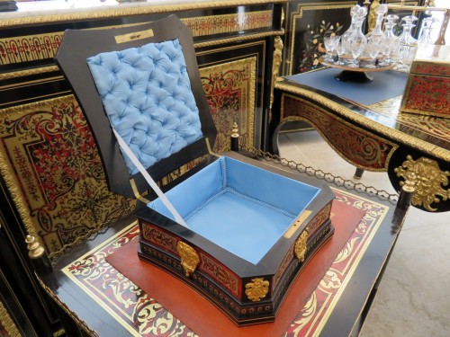 Boite à Bijoux en marqueterie Boulle sur toutes ses faces fin XVIII - Directoire