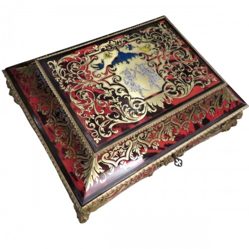 Jewelry Box in Boulle marquetry Napoleon III period 19th