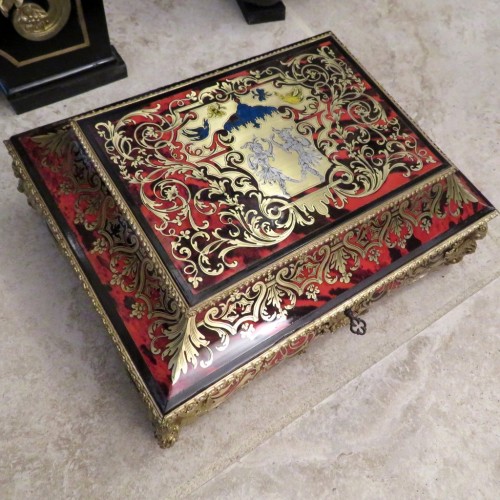 Objects of Vertu  - Jewelry Box in Boulle marquetry Napoleon III period 19th