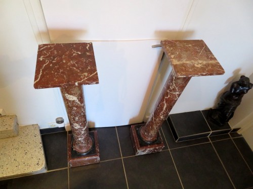 XIXe siècle - Paire de colonne en marbre époque Napoléon III