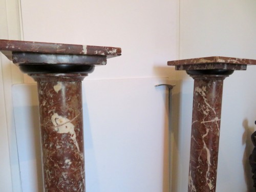 Antiquités - Paire de colonne en marbre époque Napoléon III