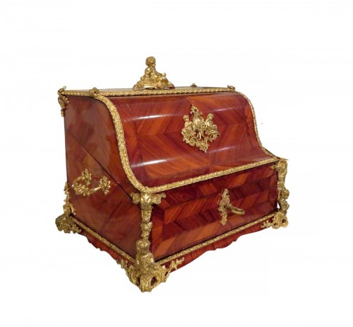 Cave à liqueur Piano marqueterie de Bois de Rose Bronze époque Napoléon III