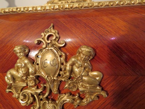 Cave à liqueur Piano marqueterie de Bois de Rose Bronze époque Napoléon III - Antiquités Biau
