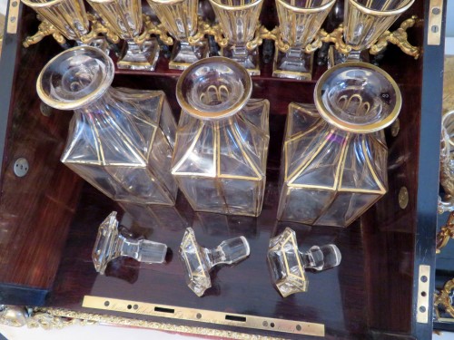 Cave à liqueur Piano marqueterie de Bois de Rose Bronze époque Napoléon III - Napoléon III