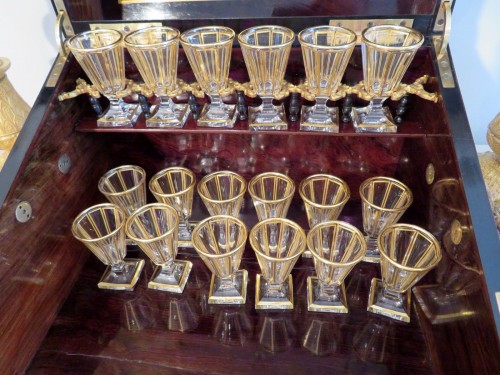 Antiquités - Cave à liqueur Piano marqueterie de Bois de Rose Bronze époque Napoléon III