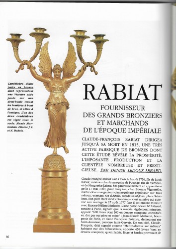 XVIIIe siècle - RABIAT - Paire de candélabres en bronze doré sur gaine en marbre époque Empire