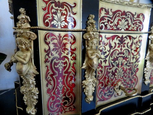 Objet de décoration Cave à liqueur - Importante cave à liqueur en marqueterie Boulle d’époque Napoléon III