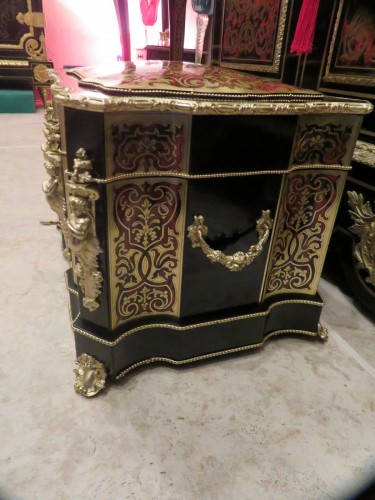 Importante cave à liqueur en marqueterie Boulle d’époque Napoléon III - Napoléon III