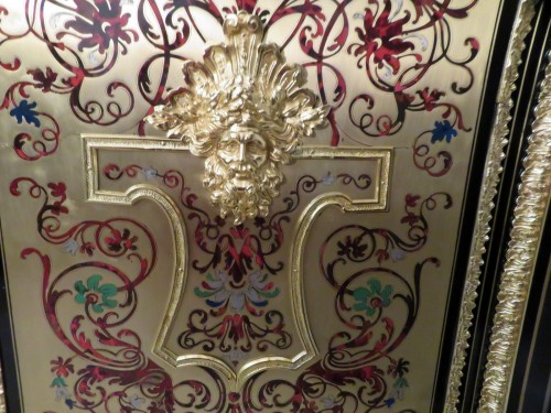Mobilier Buffet - Meuble d’appui en marqueterie Boulle époque Napoléon III marqué JEANDON