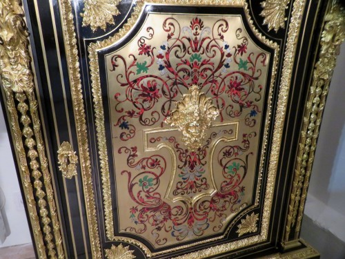 Meuble d’appui en marqueterie Boulle époque Napoléon III marqué JEANDON - Antiquités Biau