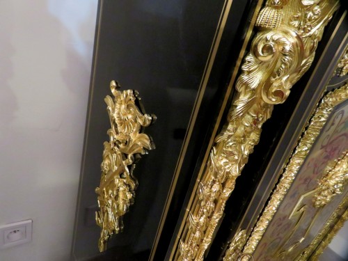 Antiquités - Meuble d’appui en marqueterie Boulle époque Napoléon III marqué JEANDON