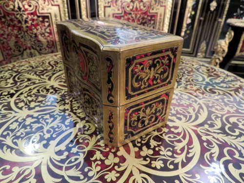 Objets de Vitrine Coffret & Nécessaire - Boite à senteur marqueterie sur toutes ses faces Epoque Napoléon III
