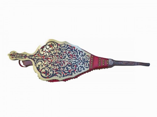 Soufflet de cheminée en marqueterie Boulle époque Napoléon III