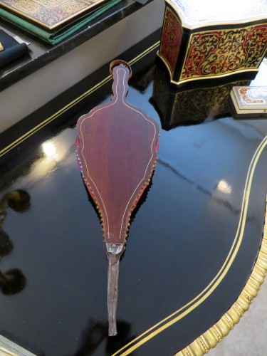 XIXe siècle - Soufflet de cheminée en marqueterie Boulle époque Napoléon III