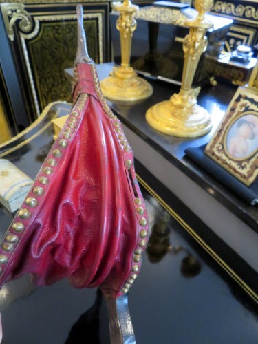 Napoléon III - Soufflet de cheminée en marqueterie Boulle époque Napoléon III