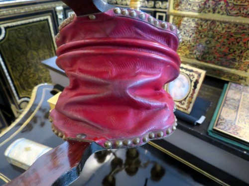 Antiquités - Soufflet de cheminée en marqueterie Boulle époque Napoléon III