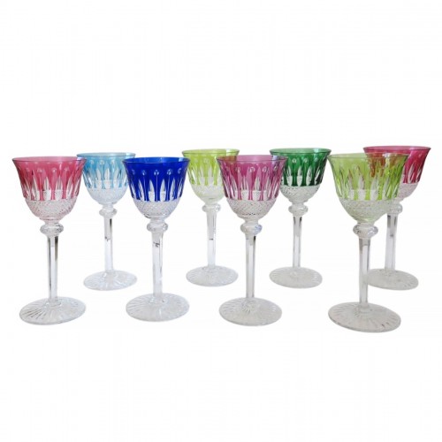8 Glass Hock Tommy Crystal Saint LOuis OVERLAY