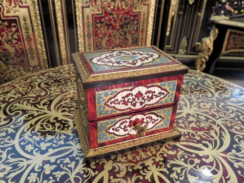 Objects of Vertu  - Fragancy Box in Boulle marquetry Napoleon III period 19th