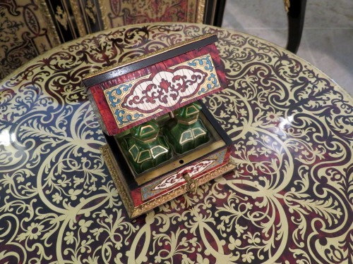19th century - Fragancy Box in Boulle marquetry Napoleon III period 19th