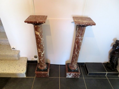 pair of Column in Marble Napoleon III period - Decorative Objects Style Napoléon III