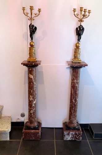 pair of Column in Marble Napoleon III period - Napoléon III