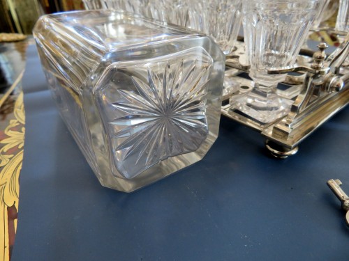 Antiquités - Stamped Baccarat Tantalus set crystal sylver Bronze Napoleon III period