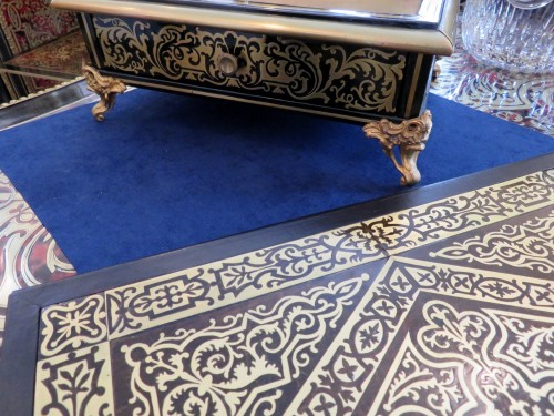 Desk Set Document Holder and inkwell in Boulle marquetry Napoleon III perio - Decorative Objects Style Napoléon III