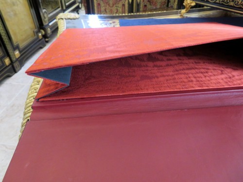 Decorative Objects  - Desk Set Document Holder and inkwell in Boulle marquetry Napoleon III perio
