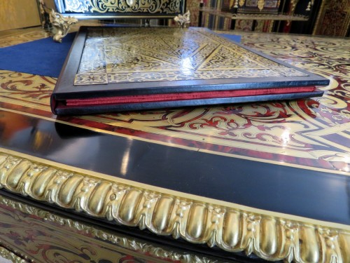 Napoléon III - Desk Set Document Holder and inkwell in Boulle marquetry Napoleon III perio