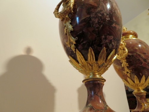 pair of Pots in Marble Napoleon III period - Napoléon III