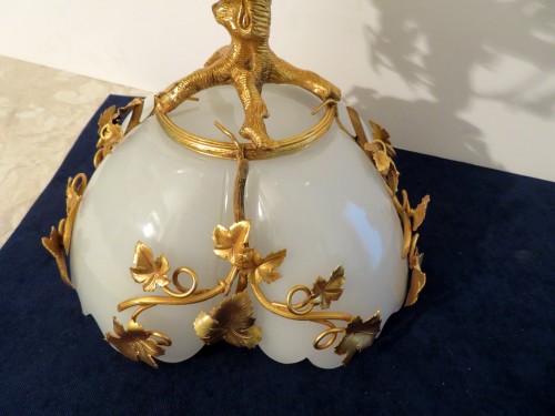 Center of table in gilded bronze and opaline late 19th century - Napoléon III